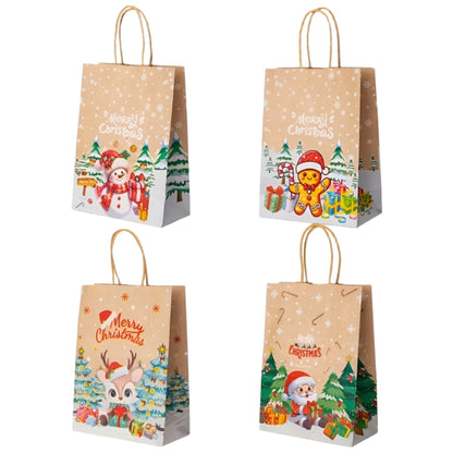 Papierowe torebki świąteczne na prezenty - 210x150x80 - ZESTAW #12 - MAŁY ROZMIAR
