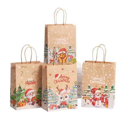 Papierowe torebki świąteczne na prezenty - 210x150x80 - ZESTAW #12 - MAŁY ROZMIAR