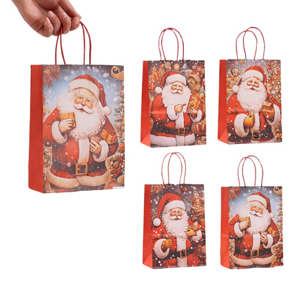 Papierowe torebki świąteczne na prezenty - 330x260x112mm - ZESTAW #16 - DUŻY ROZMIAR
