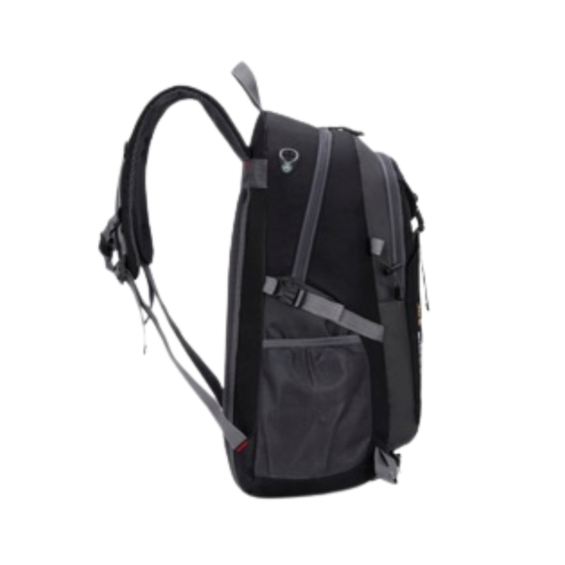 Czarny plecak turystyczny outdoor, wycieczkowy model z wieloma kieszeniami i regulacją – b2b allbag
