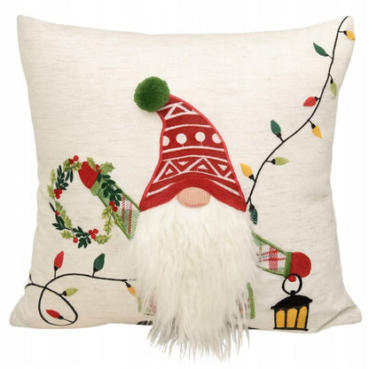 Świąteczna poduszka - w skrzaty świąteczne  45x45cm- GADŻET ŚWIĄTECZNY