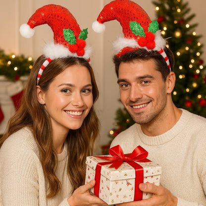 Christmas headband, Christmas decoration - SANTA CLAUS HEADBAND