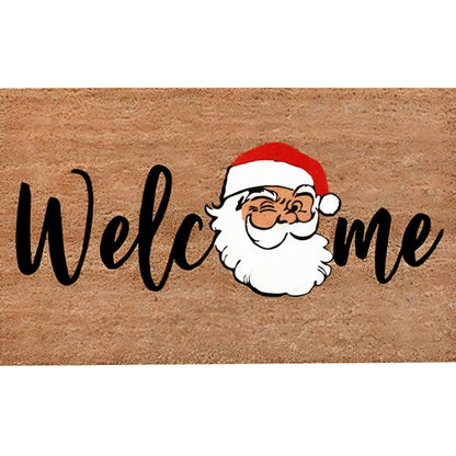 Christmas doormat, Santa Claus shoe runner