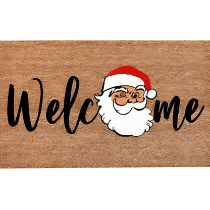 Christmas doormat, Santa Claus shoe runner