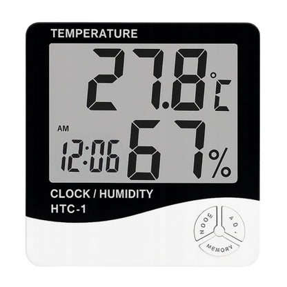 Stacja pogodowa - zegar z termohigrometrem LCD - czujnik temperatury, wilgotności, zegar