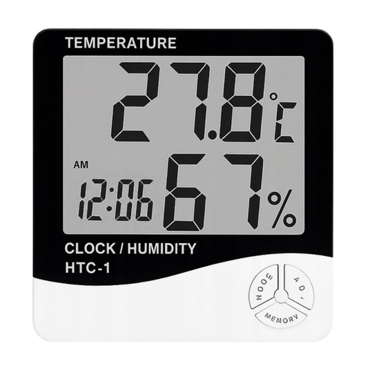 Stacja pogodowa - zegar z termohigrometrem LCD - czujnik temperatury, wilgotności, zegar