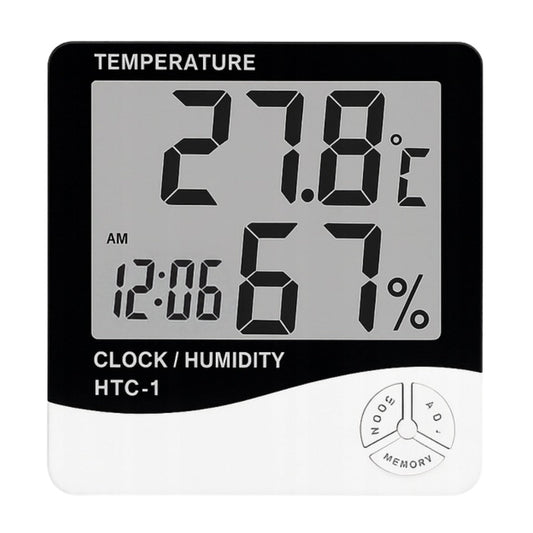Stacja pogodowa - zegar z termohigrometrem LCD - czujnik temperatury, wilgotności, zegar