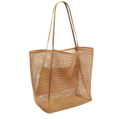 Składana torba plażowa z wytrzymałej siatki - DUŻA TORBA PLAŻOWA, TORBA MIEJSKA