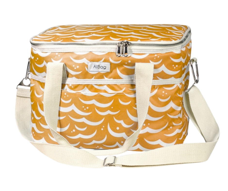 Torba termiczna na plażę z zamkiem błyskawicznym pomarańczowa