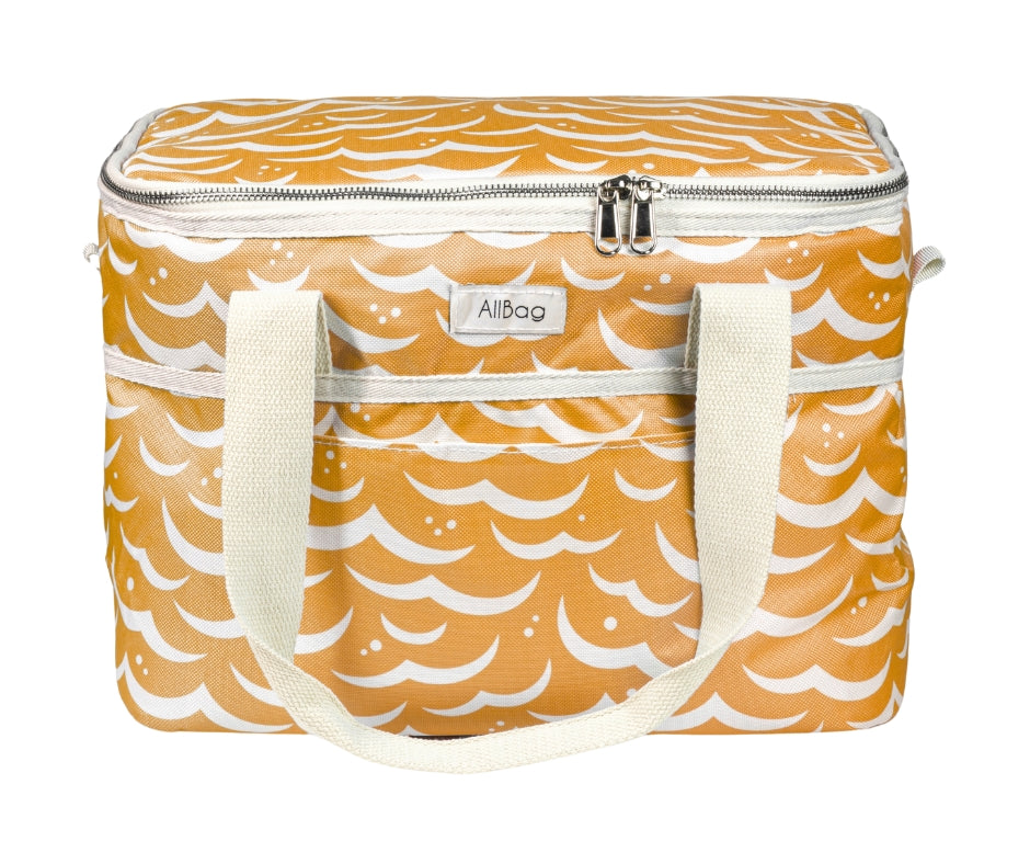 Torba termiczna na plażę z zamkiem błyskawicznym pomarańczowa