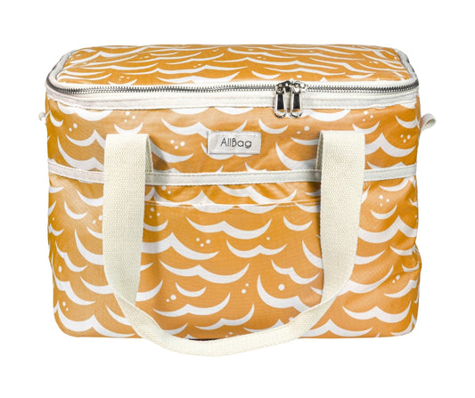Torba termiczna na plażę z zamkiem błyskawicznym pomarańczowa
