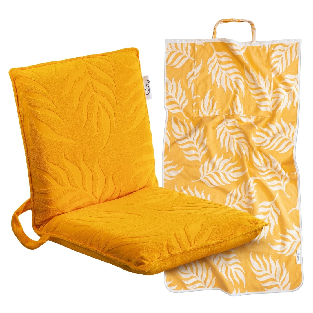 Zestaw wakacyjny leżak, ręczniko-torba POMARAŃCZOWY