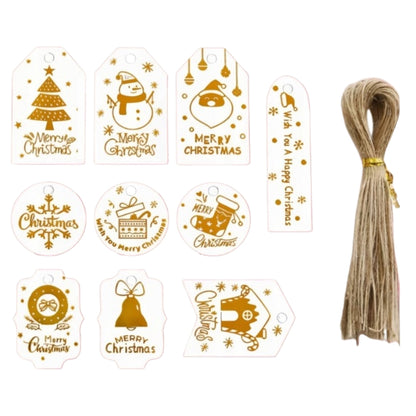 Place cards for Christmas gifts - 50 pcs + 50 strings