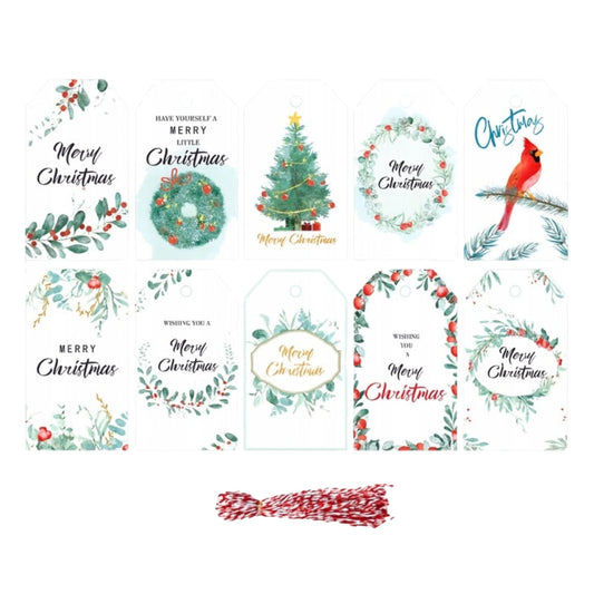 Świąteczne winietki na prezenty zestaw 50szt