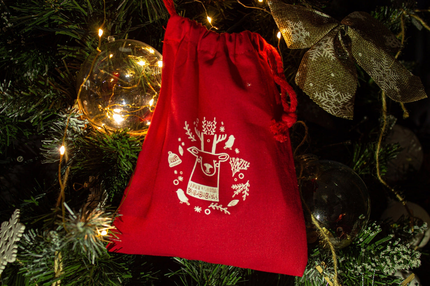 Świąteczny worek prezentowy 15cm x 20cm