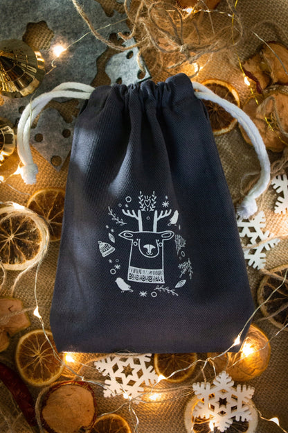 Świąteczny worek bawełniany 15cmx20cm 220g