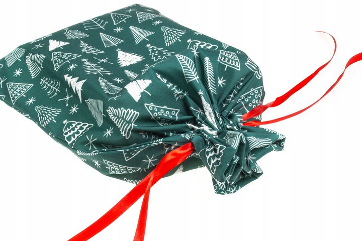 Świąteczny worek prezentowy w choinki