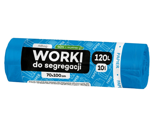 Worki na śmieci 120L niebieskie ALLBAG