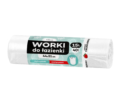 Zapachowe worki na śmieci 15L białe ALLBAG