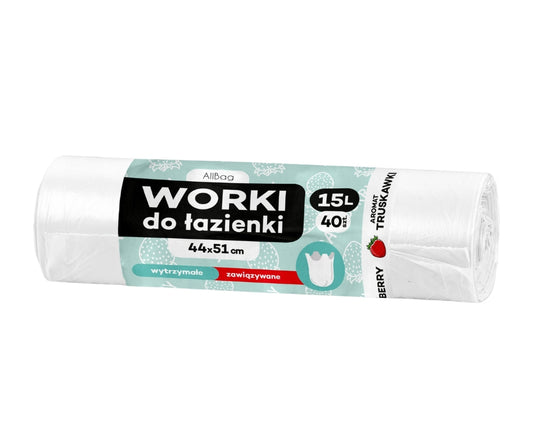 Zapachowe worki na śmieci 15L białe ALLBAG