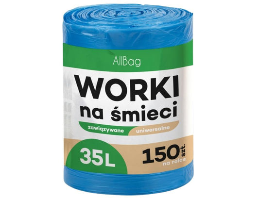 Worki na śmieci 35l 150szt NIEBIESKIE ALLBAG