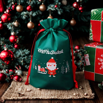 Worki na prezenty - 25x35cm - zielony