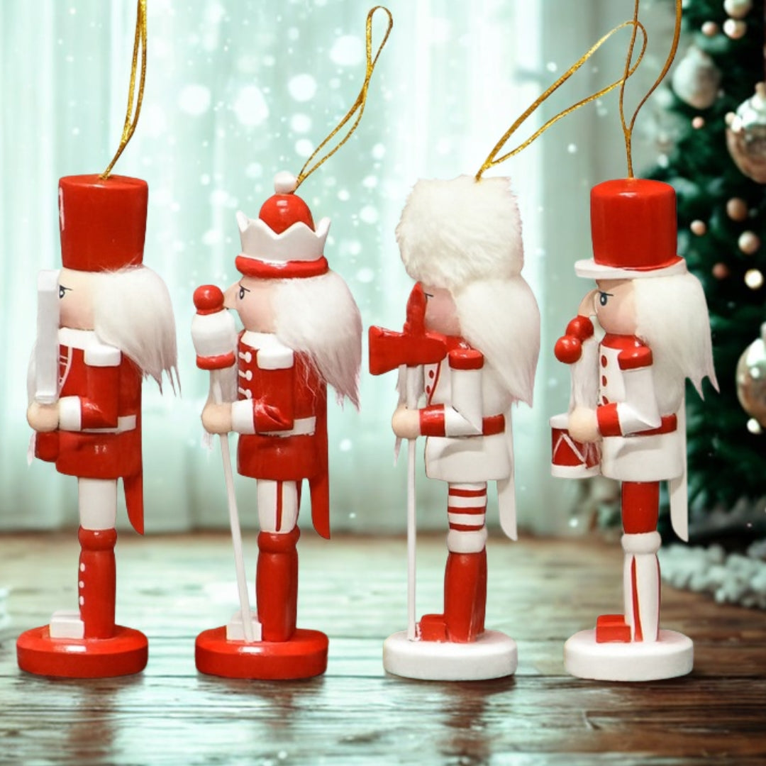 Figurki do zawieszenia - Dziadek do orzechów - ZAWIESZKI NA CHOINKĘ 4szt