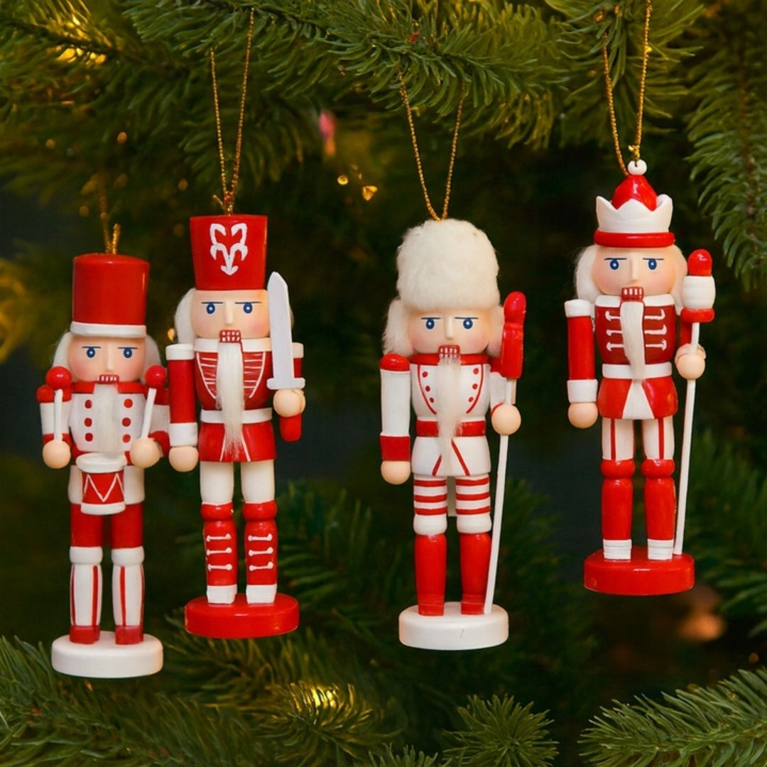 Figurki do zawieszenia - Dziadek do orzechów - ZAWIESZKI NA CHOINKĘ 4szt