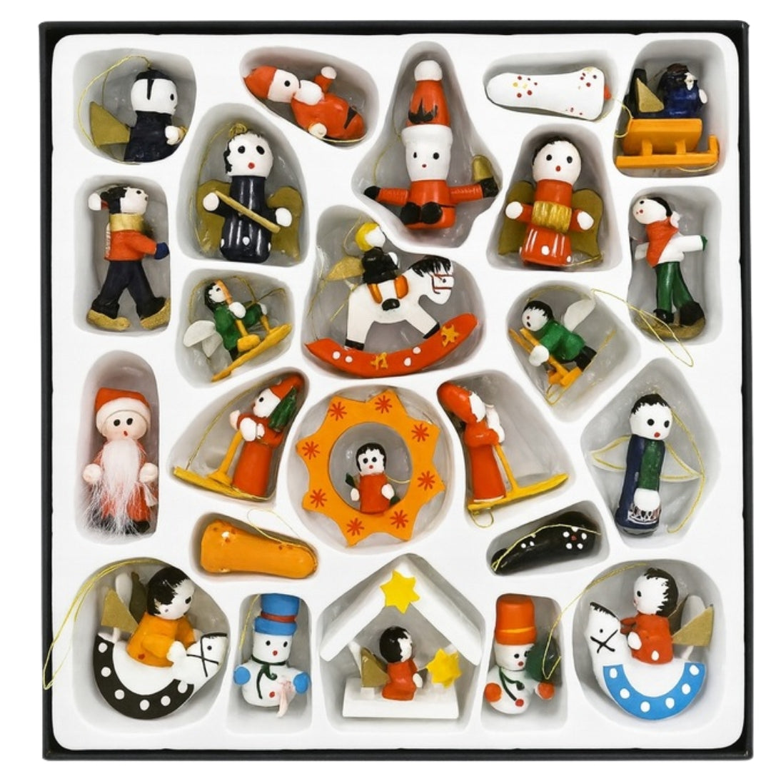 Zawieszki na choinkę - ZESTAW 24szt - OZDOBY CHOINKOWE NIETŁUKĄCE