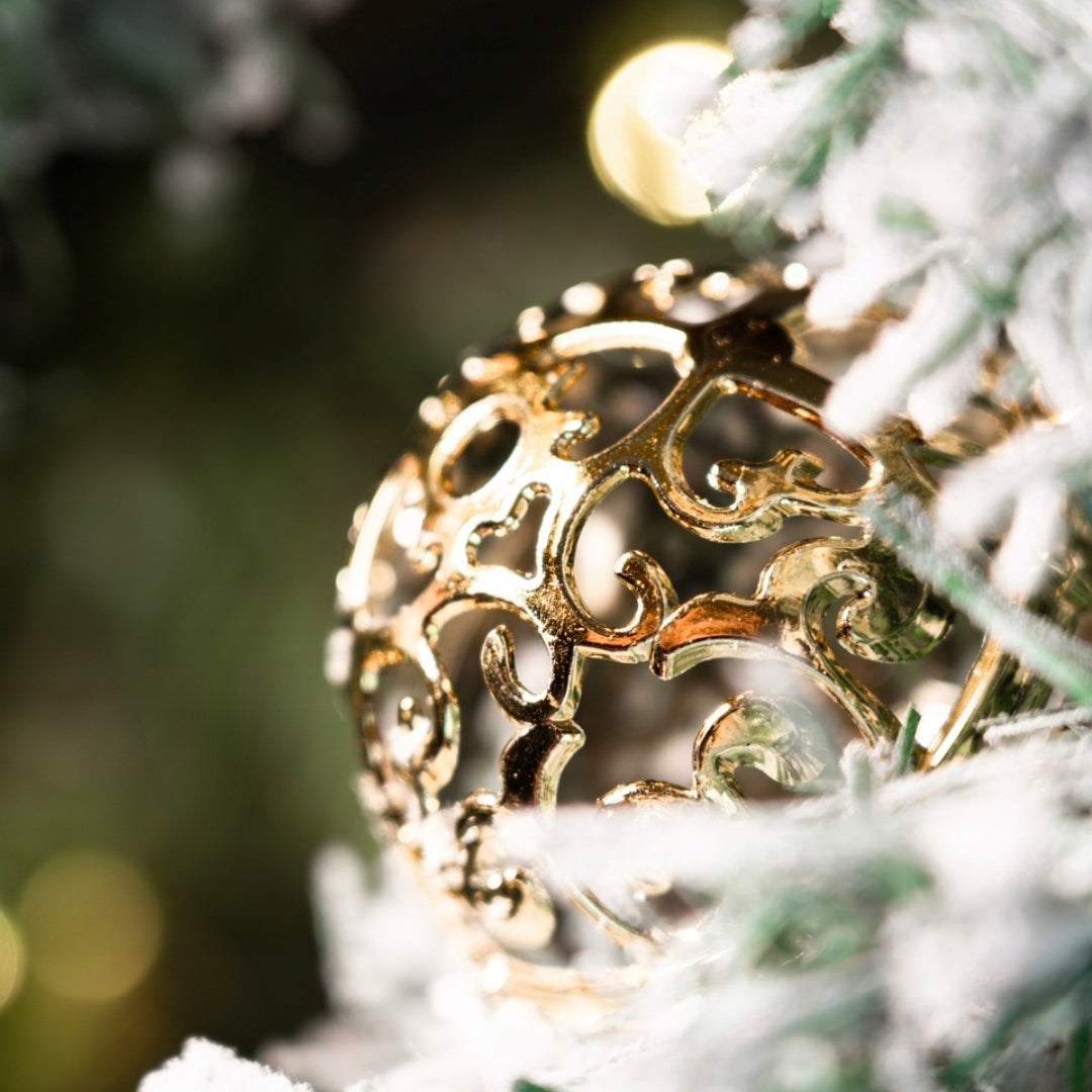 Zestaw bombek choinkowych 100szt SZAMPAŃSKIE